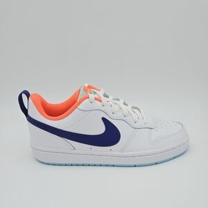 Nike COURT BOROUGH LOW 2 (GS) White/DK Purple/Dust-Copa BQ5448 112. #C21